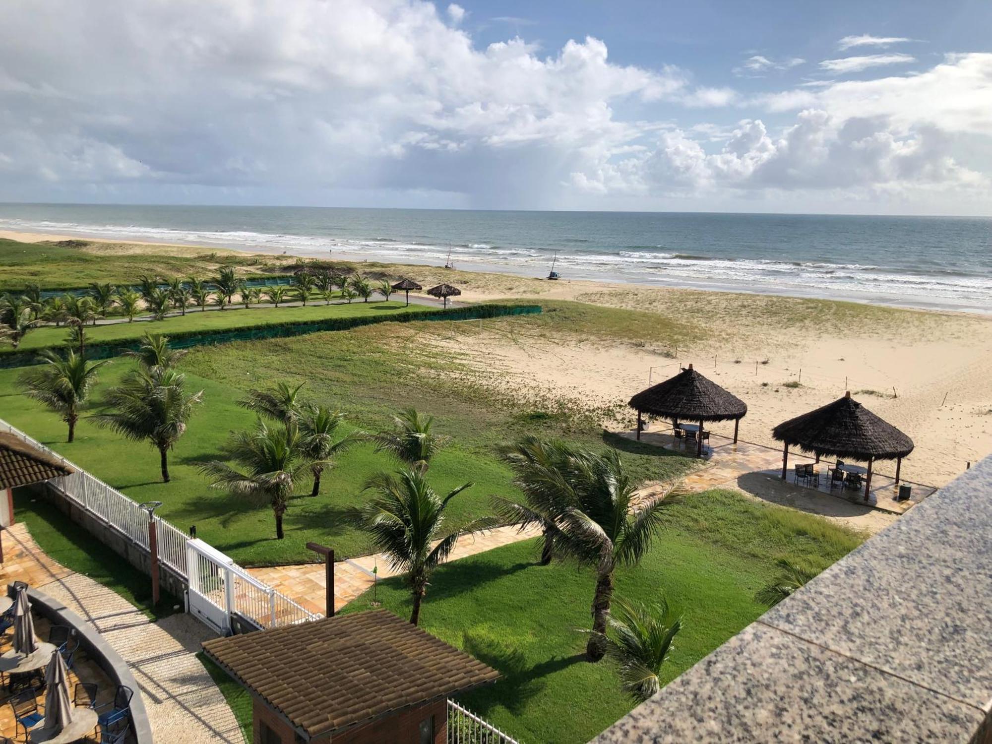 Apartamento Vista Total Do Mar Uma Cobertura A 400M Do Beach Park No Porto Das Dunas Aquiraz Condominio Terramaris Piscina Ampla Parque Infantil Sauna Estacionamento Privado Exterior foto