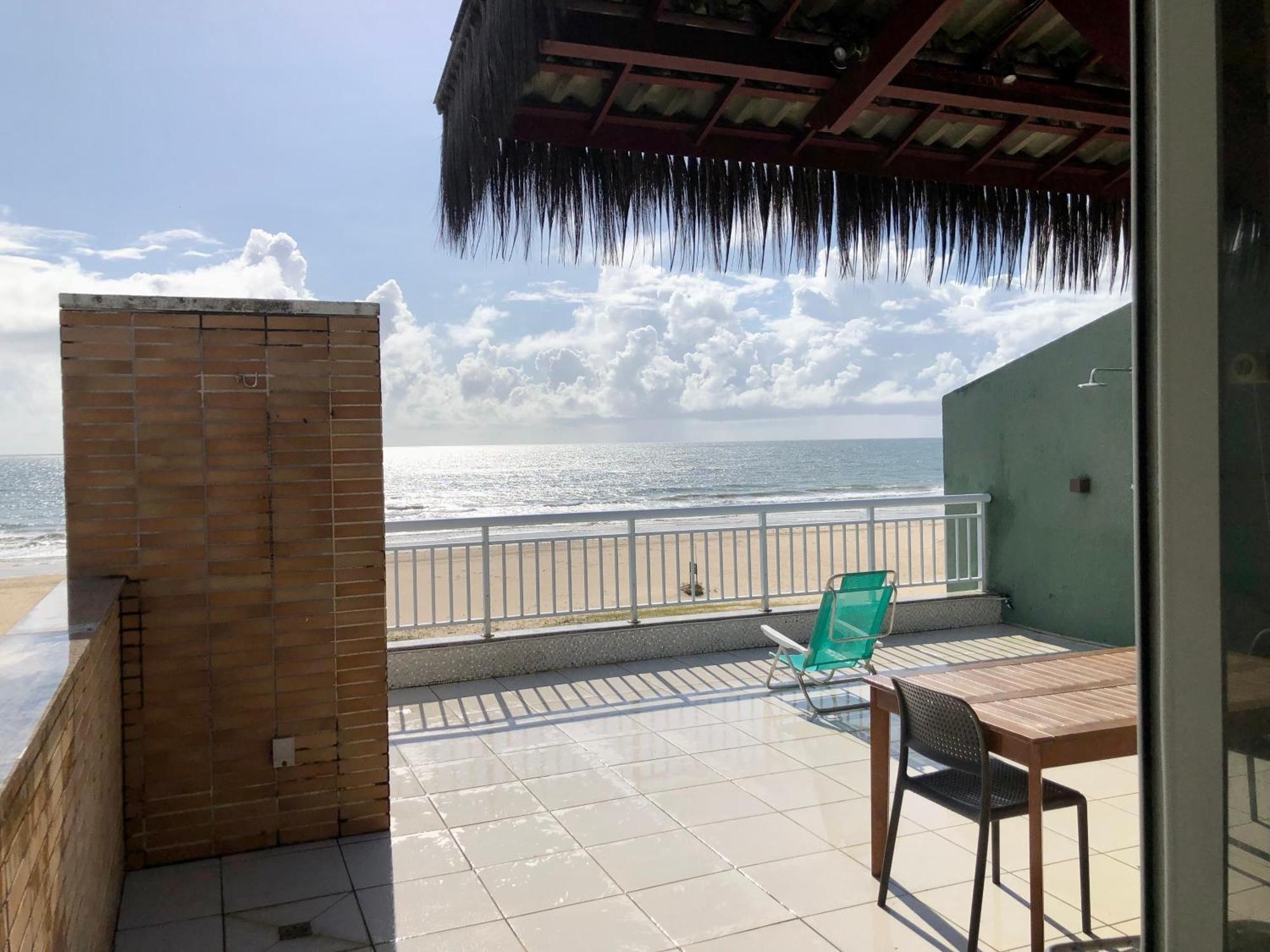 Apartamento Vista Total Do Mar Uma Cobertura A 400M Do Beach Park No Porto Das Dunas Aquiraz Condominio Terramaris Piscina Ampla Parque Infantil Sauna Estacionamento Privado Exterior foto
